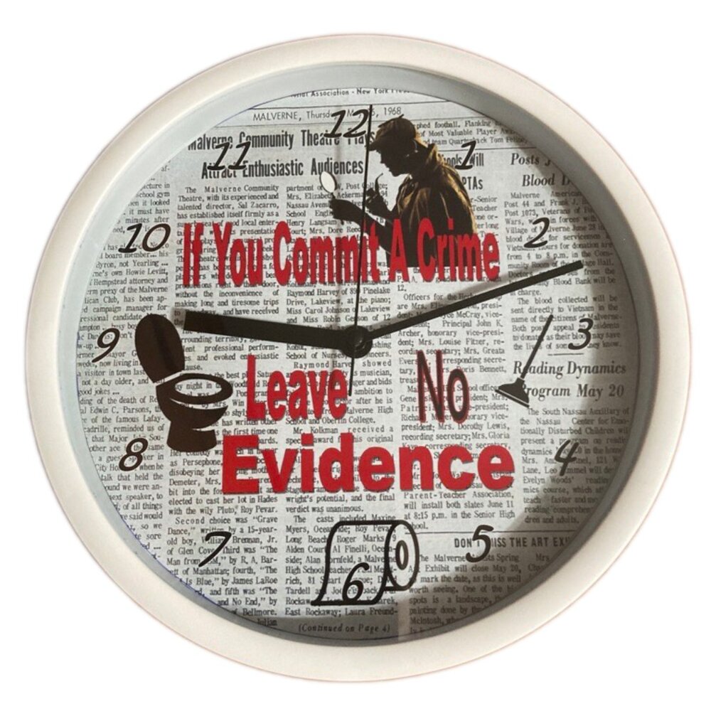 Bathroom Humor 9" Wall Clock